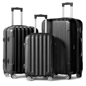 3 Piece Nested Spinner Suitcase Luggage Set with TSA Lock