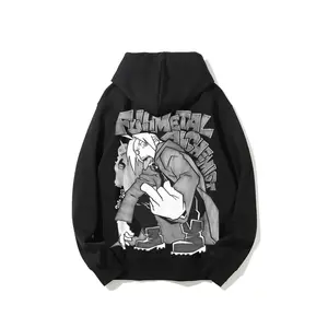 Fullmetal Alchemist Edward Elric Anime Hoodie Cotton Streetwear Otaku Unisex Vintage Fall Winter Casual Fashion Daily Fans Essential