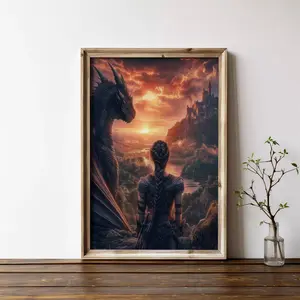 Violet Sorrengail Print Poster, Book Art Prints Wall Decor, Fourth Wing Art Home Decor, Rebecca Yarros Dragon Rider