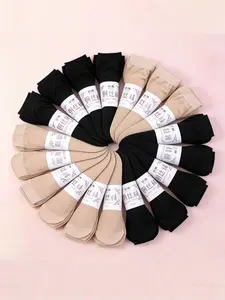 Women's Thin Summer Stockings, Ultra-Thin Wear-Resistant Breathable Socks Pack of Ten, Skin Color Nylon Material, Daily Use Comfort