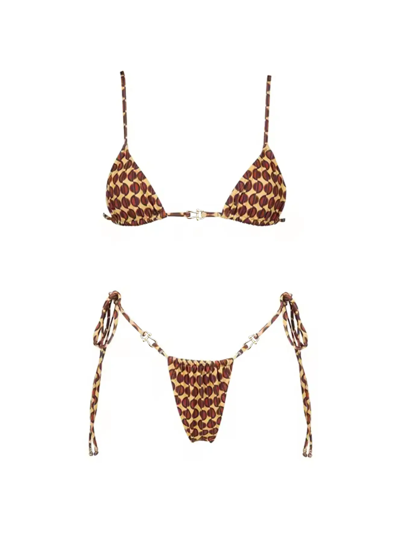 Women's 2026 Push-Up Micro String Bikini Set - Stretchy Fitted Fashionable Swim Top Set, Sports & Outdoor Swimwear, Beach Bathing Outfit