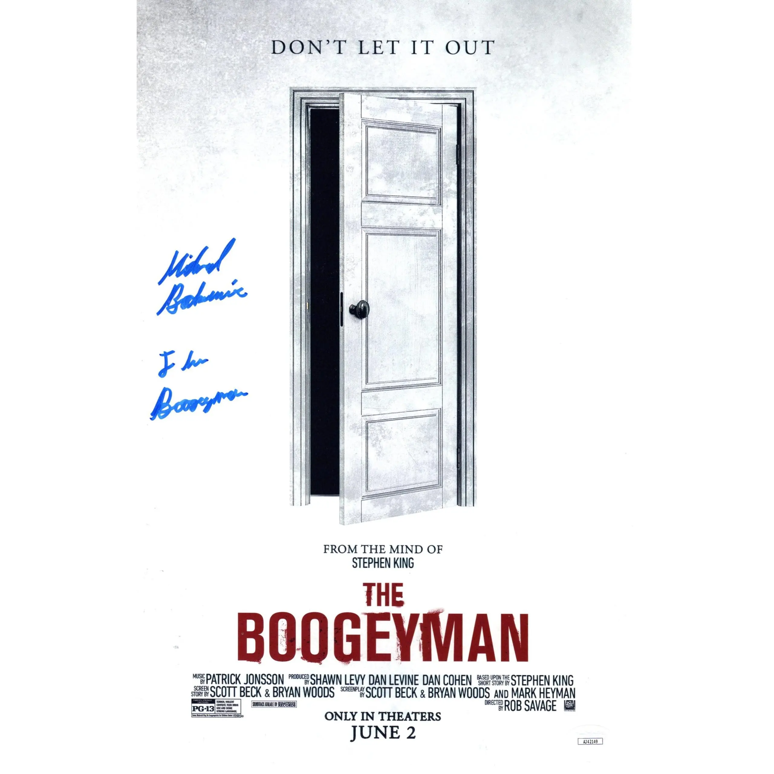 Michael Bekemeier signed 11x17 Poster The Boogeyman