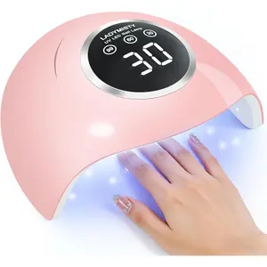 72W UV LED Nail Lamp, 2026 New Upgrade UV Light for Gel Nails with 18 Beads, 3 Timer Nail Dryer, LCD Display, Auto Sensor, Professional Nail Lamps for Gel Polish – Best Gifts for Women, Pink Lamp
