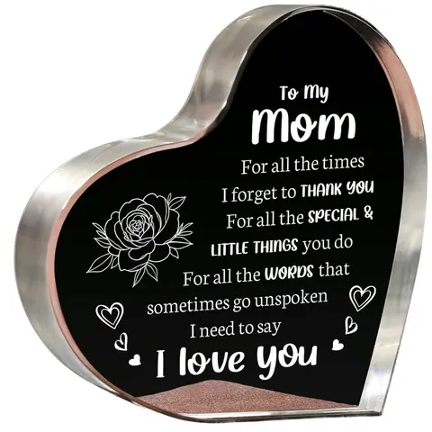Gifts for Mom, Mom Birthday Gifts Mothers Day Gifts, Gifts to My Mom - Acrylic Keepsake 3.9x3.9 Inch - I Love You Mom Gifts from Son Daughter - Best Valentines Day Christmas Gift Ideas for Mom