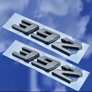 2pc Gray 392 Badge Emblem Black 3M adhesive Trim,fits MOPAR 392 HEMI - 1 PAIR