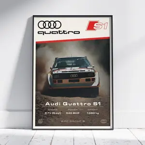 [Sale Off Up To 50%] Audi Quattro S1 Rally Poster – Group B Motorsport Print – 80s Rally Car Wall Art – Semi-Glossy Home Decor – Gift for Car Enthusiasts & Men
