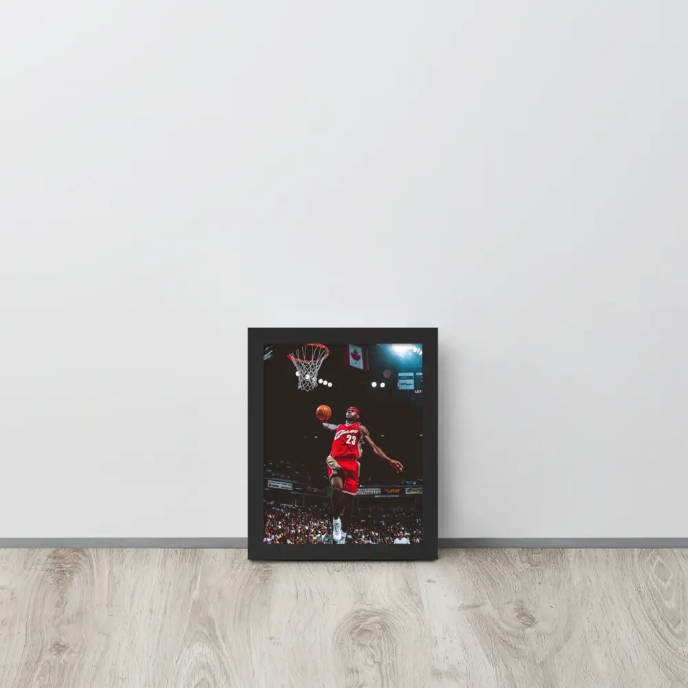LeBron James Cavs Framed Poster– NBA Print – Gift for NBA Fan