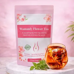 Kaylumi Womanly Flower Herbal Tea - 10 Tea Bags for Detox & Purify, Support Reproductive Health, Hormone Balance, Menstrual Relief, Rejuvenate Womb, Beverage, Fruit