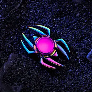 Colourful spider-shaped metal Spinner spinning toys for children aged 3-6 years - durable sensory fidgety toys with rainbow-colored surfaces - ideal for relaxation, party gifts, birthday gifts and educational prizes, children's toys, gift-giving gifts
