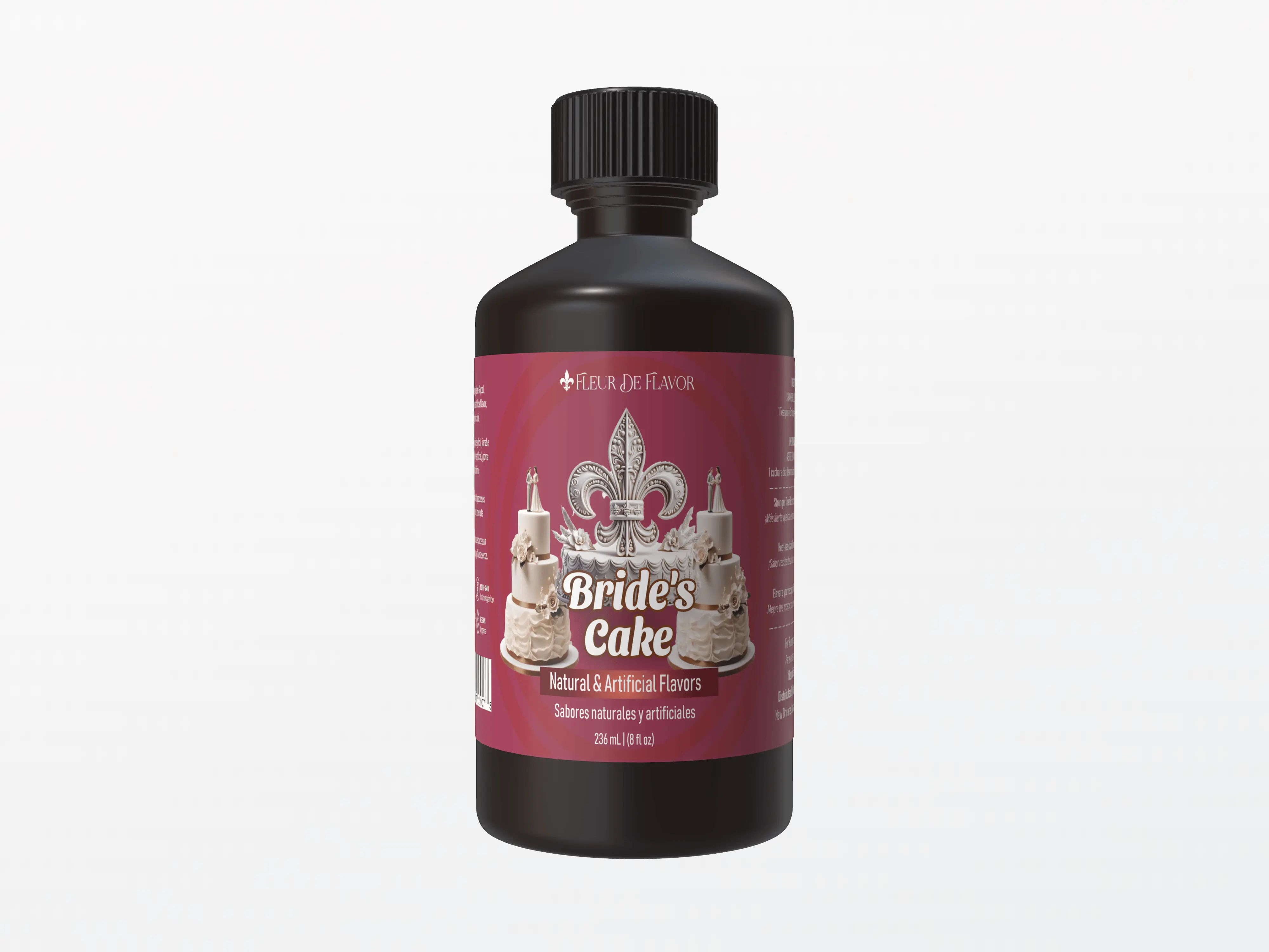 Fleur De Flavor Bride’s Cake Emulsion – Almond, Vanilla, Butter & hints of Citrus for Gourmet Baking (8 oz)