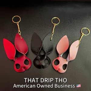 ThatDripTho Handcrafted Premium Leather Bunny Keychain for Keys & Bags, Cute Gift for Women, Men, Couples, BF, GF,  Perfect for Birthdays & Christmas