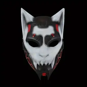 Christmas Easter Home White Dress-Up Wedding Ball Party Punk Mechanical Wolf Cosplay Resin Mask