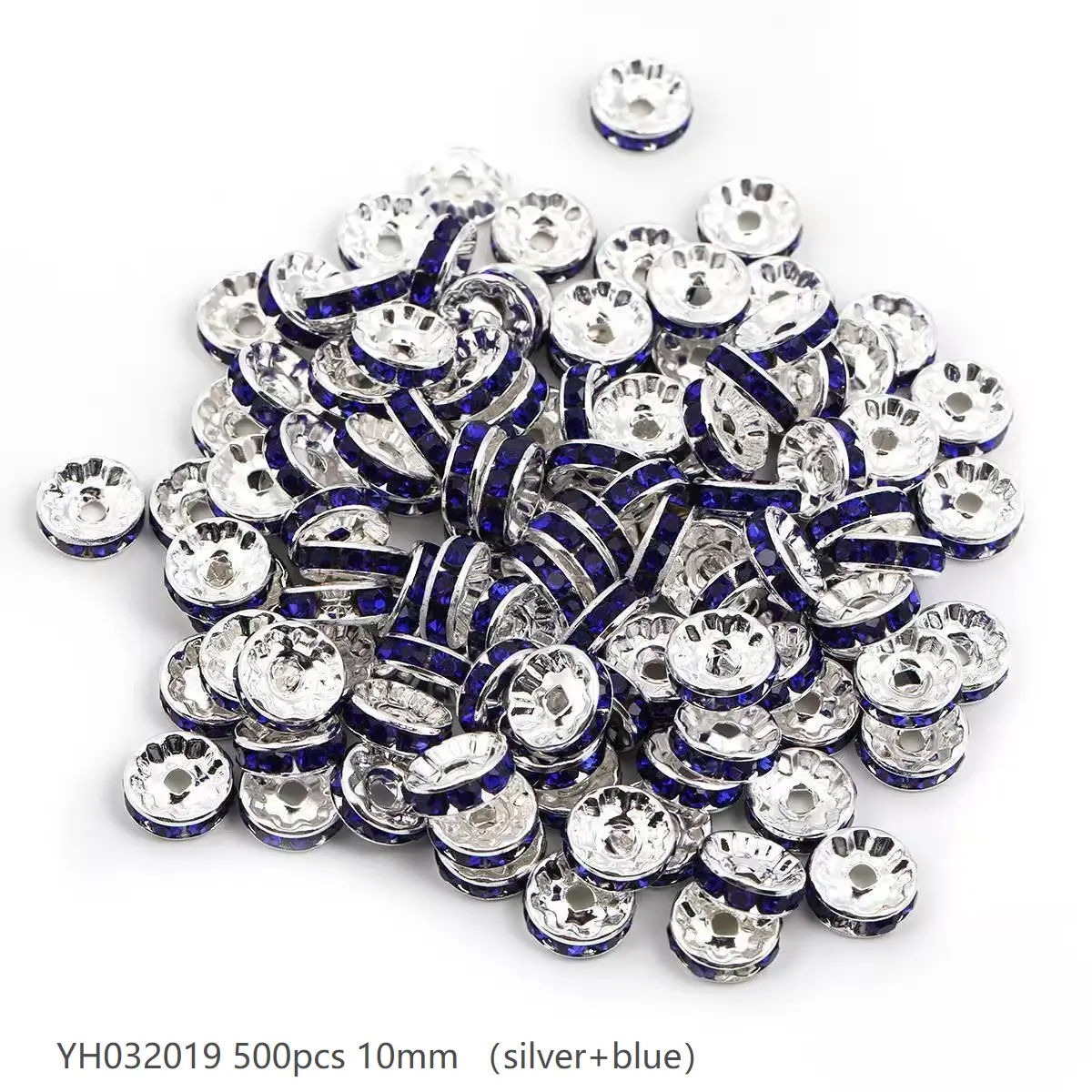 #32（10mm 500pcs) Silver/Blue YH032019