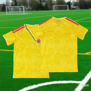 2526 World Cup Colombia Home Yellow Short-Sleeve Soccer Jersey