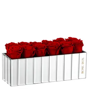 Rose Box NYC Love Mirror Room Decor - Long Lasting Real Roses