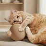 Large Jute Cat Ball Toy, Self-Entertainment, Durable and Safe Indoor Use, Bite-Resistant, Ideal for Cats, Fun and Interactive Play