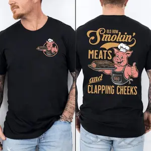 Funny Sarcastic, Old Row Smokin' Meats And Clapping Cheeks T-shirt, Summer Cookout Gift, Funny BBQ Enthusiasts Hoodie, Funny Cook Sweater