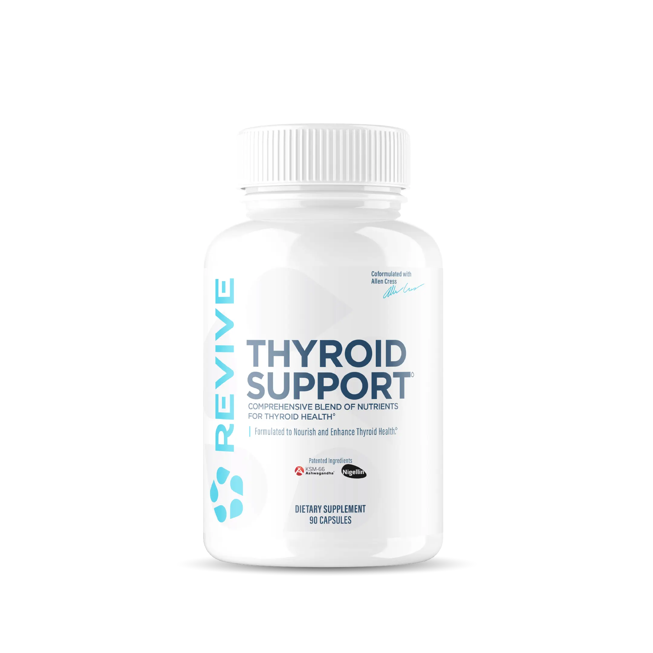 Revive Thyroid Support Vitamin Dietary Supplement - Natural Formula, No Preservatives, for Core Healthcare Needs