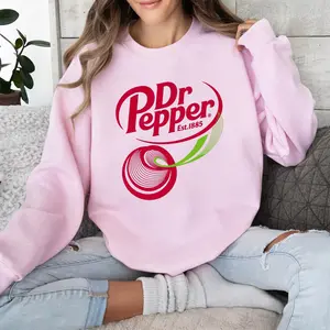 Retro Soda Lover Sweatshirt for Women , Vintage Drink Logo Crewneck , Soft Graphic Pullover , Casual Cozy Outfit Aesthetic