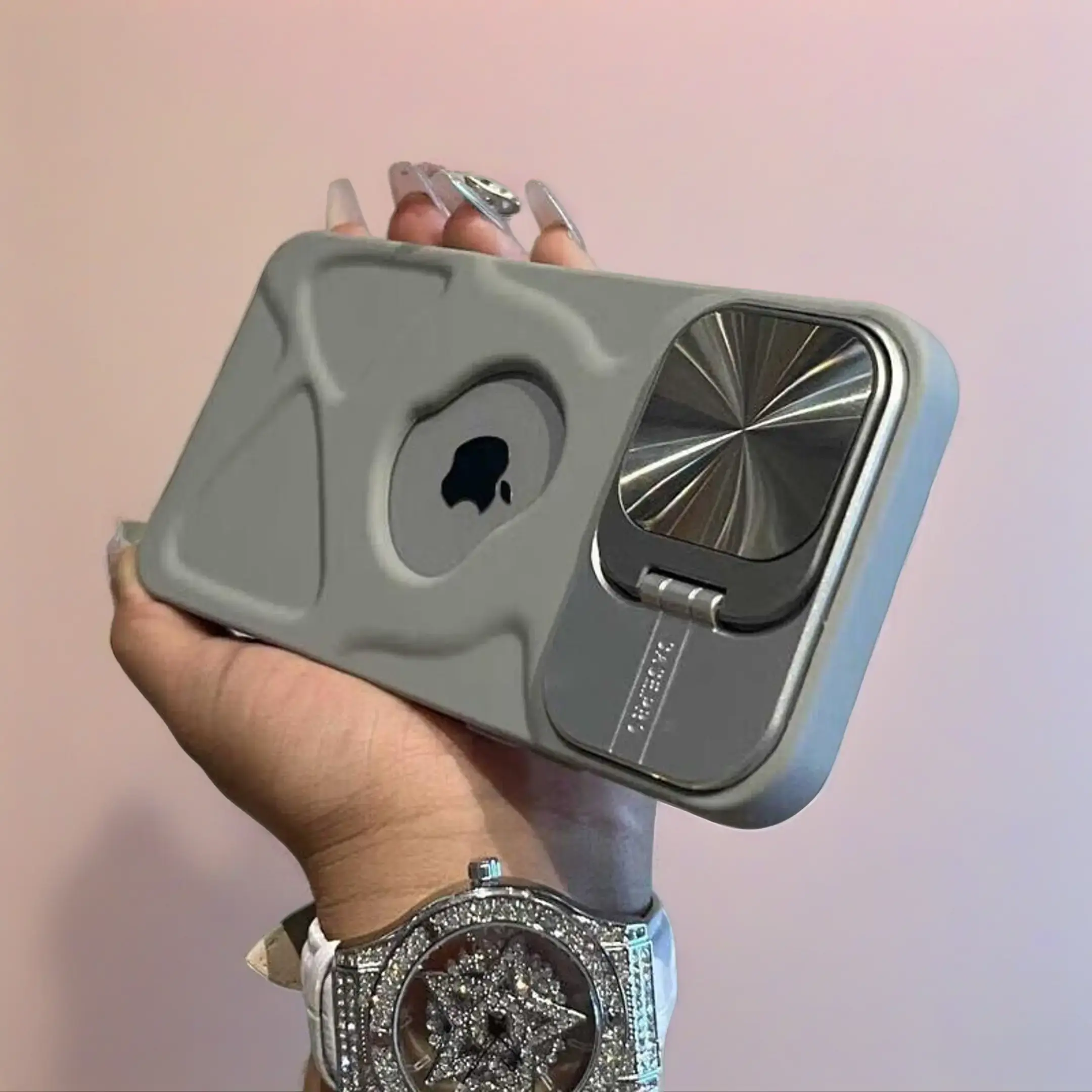 New Magnetic iPhone 17/16/15/14/13/12/11 Pro Max Case with Lens Holder Stylish Minimalist Design Shockproof Protective for 17 Pro & 16 Plus