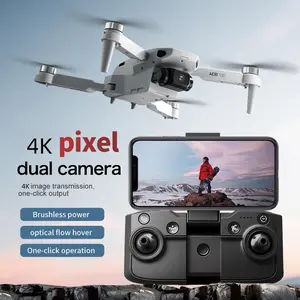 Beginner-friendly immersive aerial drone with VR goggles, featuring a 4K dual camera and brushless motors, stable flight with optical flow positioning, and a first-person perspective for a more immersive flying experience.