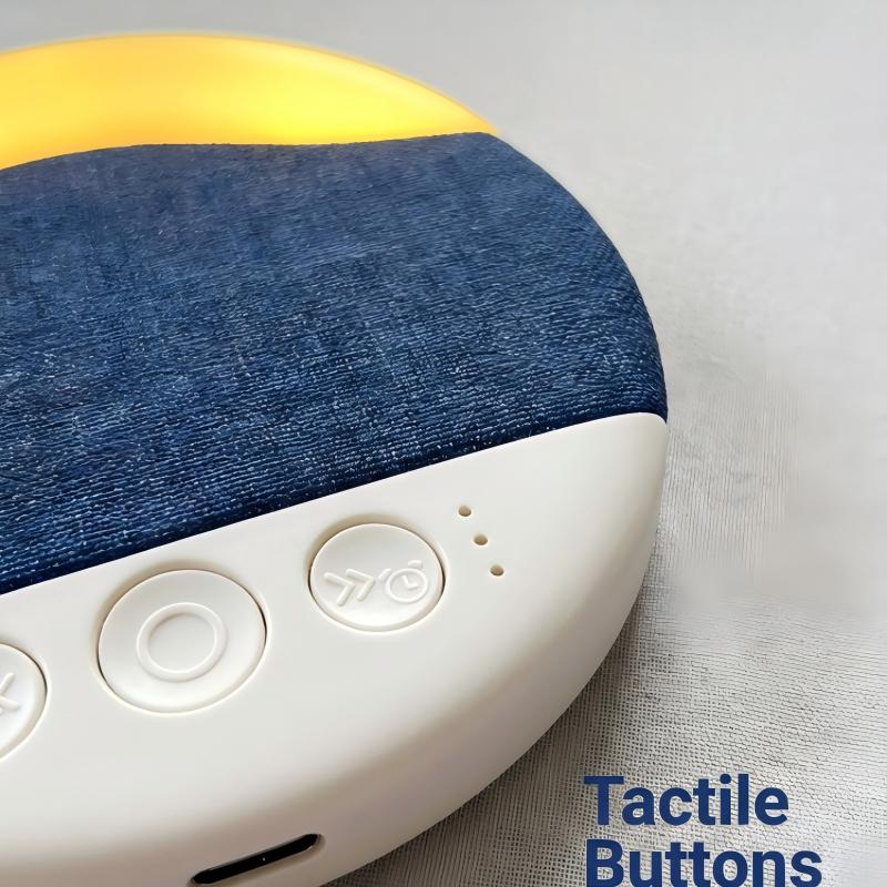 ZIZI SAUCE Ultra-Thin Bluetooth Pillow Speaker with Small Night Light white noise Bluetooth 6.0  Compatible with Android & iOS，Soft Immersive Sound Field, Air Conduction Audio Design, Pillow Speaker for Bedtime Music& Audiobooks, Sleep Sound,Portable