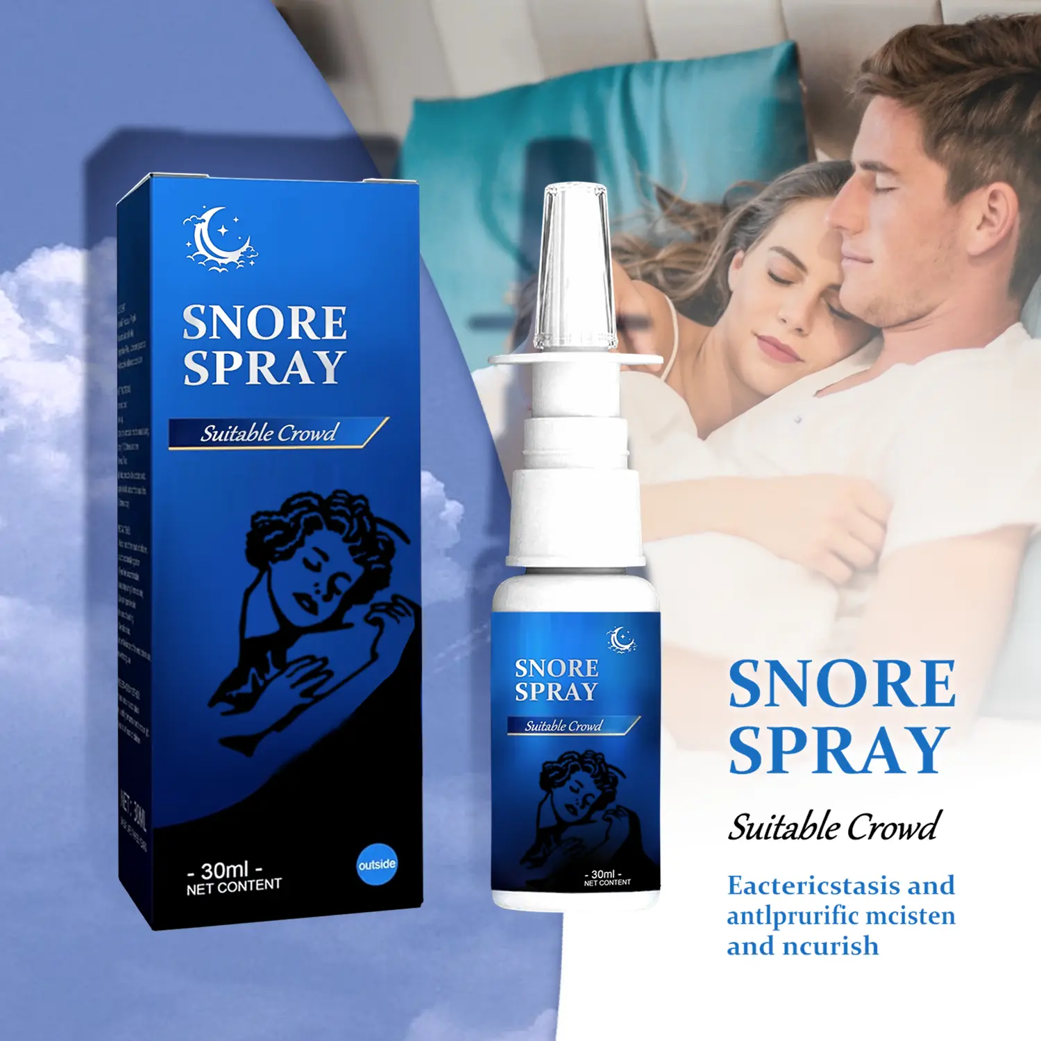 Organic Herb Sleep Snoring Spray,Anti Snoring Spray for Better Sleep, Natural Breathing Relief,No pain,Sleep Aid