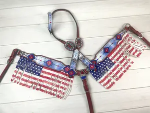 Red, White & Blue Flag Fringe Tack Set