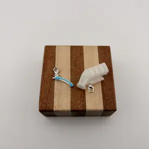 Funny nurse badge reel charms - Cooter Canoe and Urinal for CAUTI champion