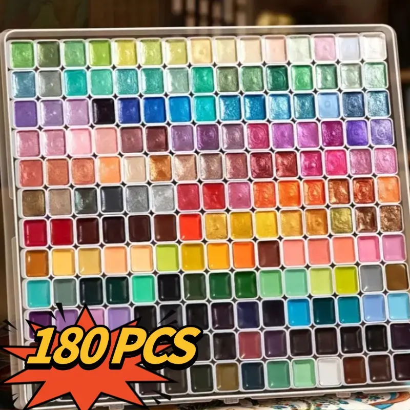 Watercolor Painting Set, 180/98/60 Color Shifting Watercolor Paint Kit ...