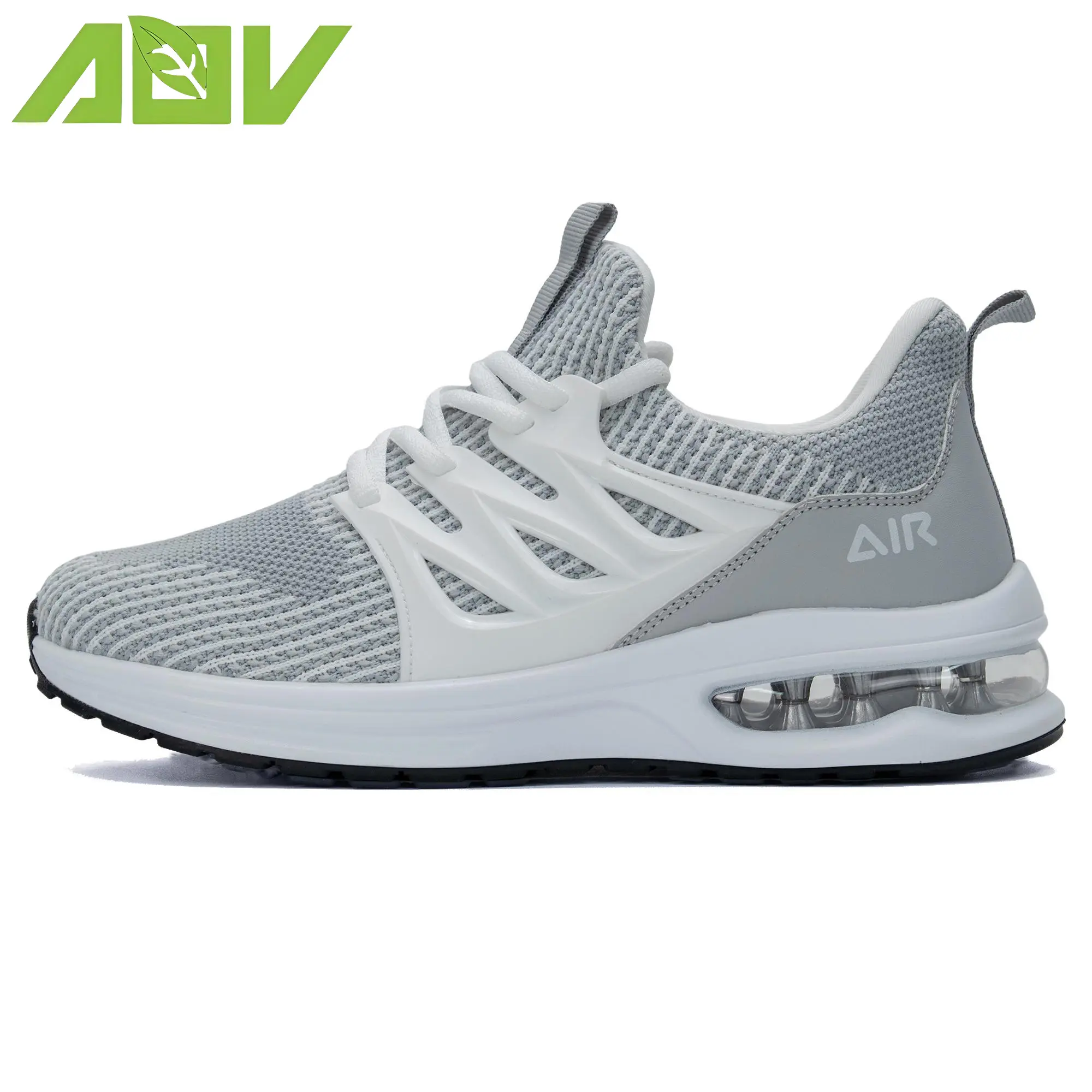 AOV Women's Slip-On Workout Sneakers, Comfortable Fabric Shoe for Runners, Walking, and Gym Workouts, Jogging, White Running Shoes