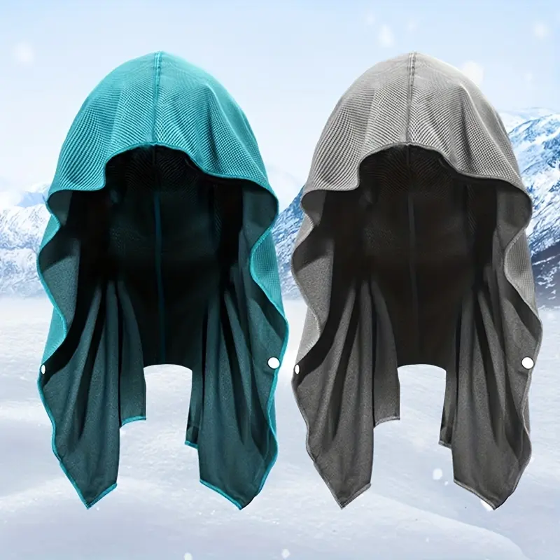 2PCS Cooling Hood Sun Protection Hat with Neck Flap, Breathable UV Protection Hood for Fishing Hiking Cycling Running Camping Outdoor Unisex