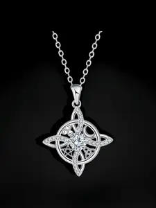 Women's Witch Knot Protection Necklace, Hecate Goddess Lilith Jewelry, Lucky Knot Gift for Women, Punk Style Alloy Chain