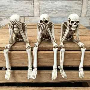 Creative Skull Figurine, Halloween Skeleton Decoration, Home Decor for Living Room, Gift for Friends.Skeleton Decoration, Creative Skull Ornament Halloween Decoration, Home Decor for Living Room Bedroom Office, Gift for Friend, Skull Design