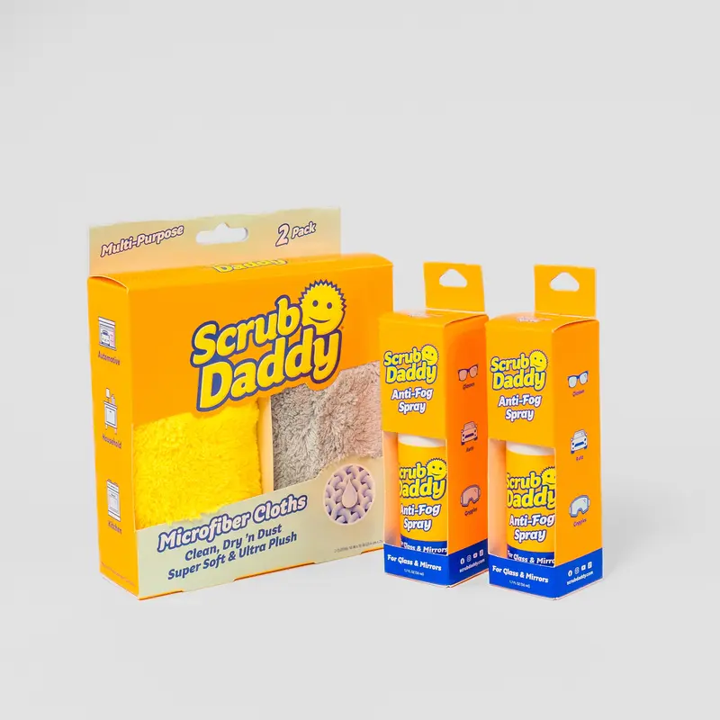 Scrub Daddy Anti Fog Spray and 2 count Microfiber Towel Bundle.