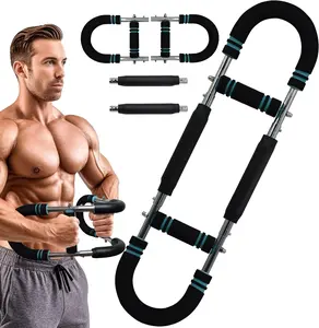 Arm Trainer for Men - Chest Workout Equipment & Arm Exercise Equipment with Adjustable Resistance, Portable Home Gym Strengthener for Tricep and Forearm