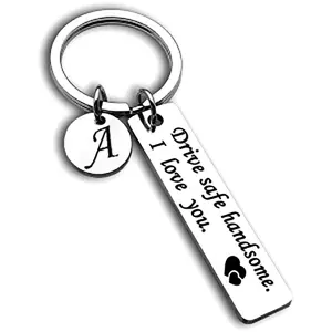 Creative Slogan Metal Keychain, Stainless Steel Key Ring with Long Bar Pendant for Car Keys, Cute Fashion Accessory for Men and Women, Perfect Valentine's Day Gift and Keychain for Bags
