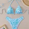 Women's Floral Print Bikini Set, Casual Fashion Chic Swimsuit Set, Ladies Swimwear Sets for Beach Holiday Vacation