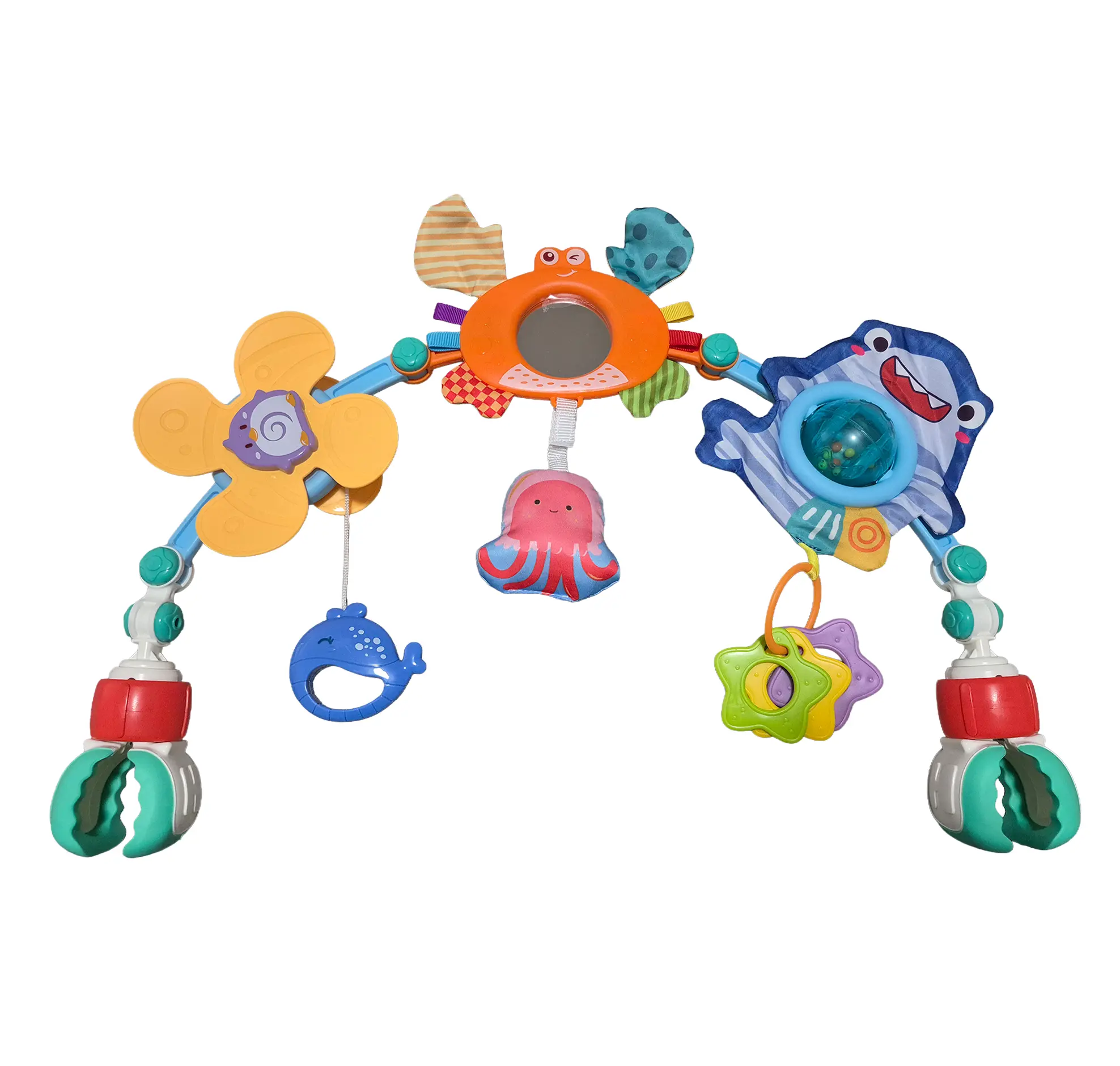Paaqq Multi Use Activity Sensory Crib Mobile Baby Shark Play Arch