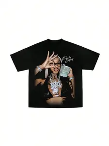 Redd Ghetto Superstar Graphic T-Shirt, 100% Cotton Crew Neck Tee, Casual Sports Style, All-Season Short Sleeve Pullover With Printed Design, Regular Fit Knit Fabric Top For Adults