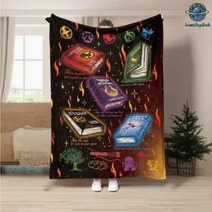 The Hunger Games Fleece Blanket, The Hunger Games Merch, Ballad Of Songbirds, Hunger Games Sunrise on the Reaping, Book Lover Gift