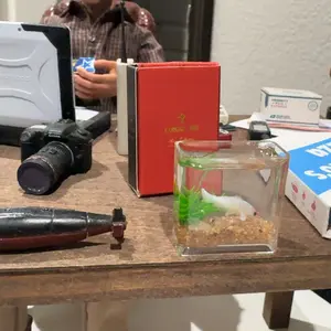 Mini Fish Tank Micro Landscape Glass, 1 Count DIY Mini Fish Tank Ecosystem Bottle, Desktop Decoration for Garden, Doll House, Home Decor, Shrimp Tanks