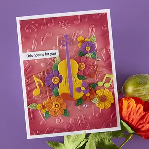 Musical Notes 3D Embossing Folder by Bibi Cameron
