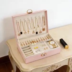 Luxury Jewelry Storage Box, Dustproof Anti-Oxidation, Clear View, 1pc Elegant Organizer, Perfect for Necklaces and Earrings