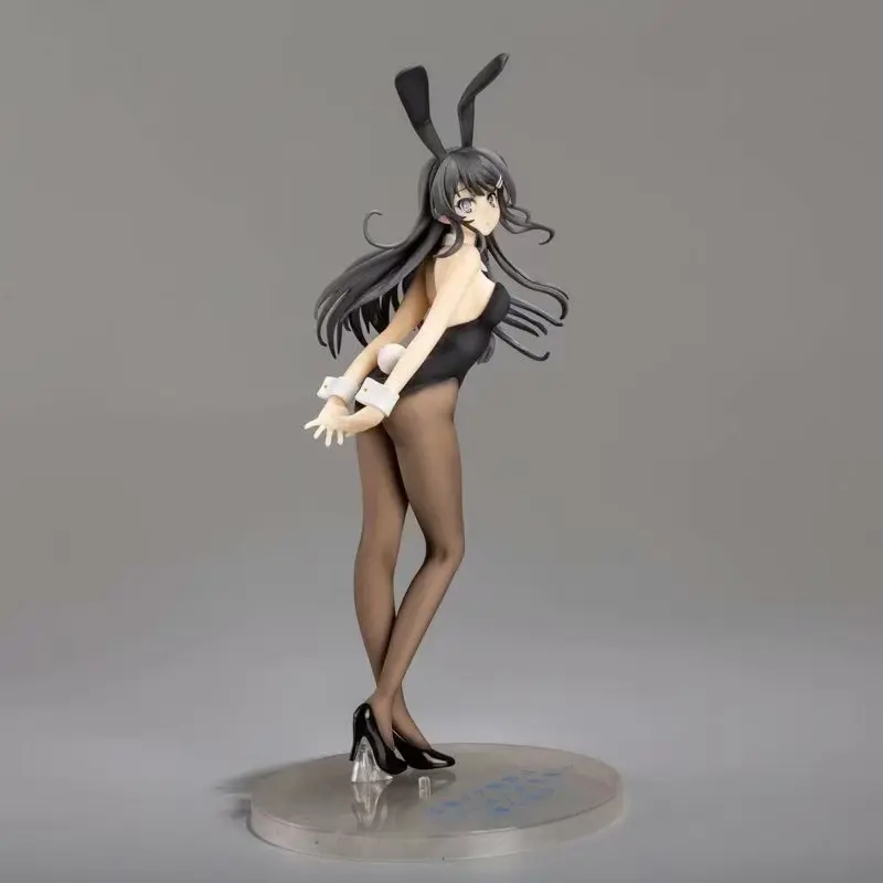 Black Silk Rabbit Ears Bunny Girl Articulating Figurine - 26cm Height, High-Quality Solid Material, Dynamic Pose, Collectible Figurine for Friends, Home Decor (Toys & Hobbies Specialty DIY Supply), Articulating Figurines