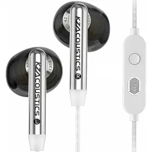 Dynamic Driver in-Ear Headphones KZ Duet Earphones– Comfortable Semi-in-Ear Earbuds with Crystal-Clear Sound, Ideal for Music and Gaming (with Microphone, Black)