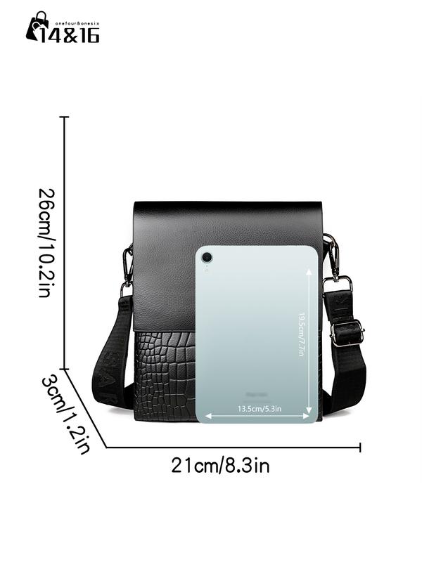 Men's PU Leather Shoulder Bag, Versatile Shoulder Bag, Casual Crossbody Messenger Bag, Multi-Functional Small Storage Pouch, Ideal Gift for Boyfriend