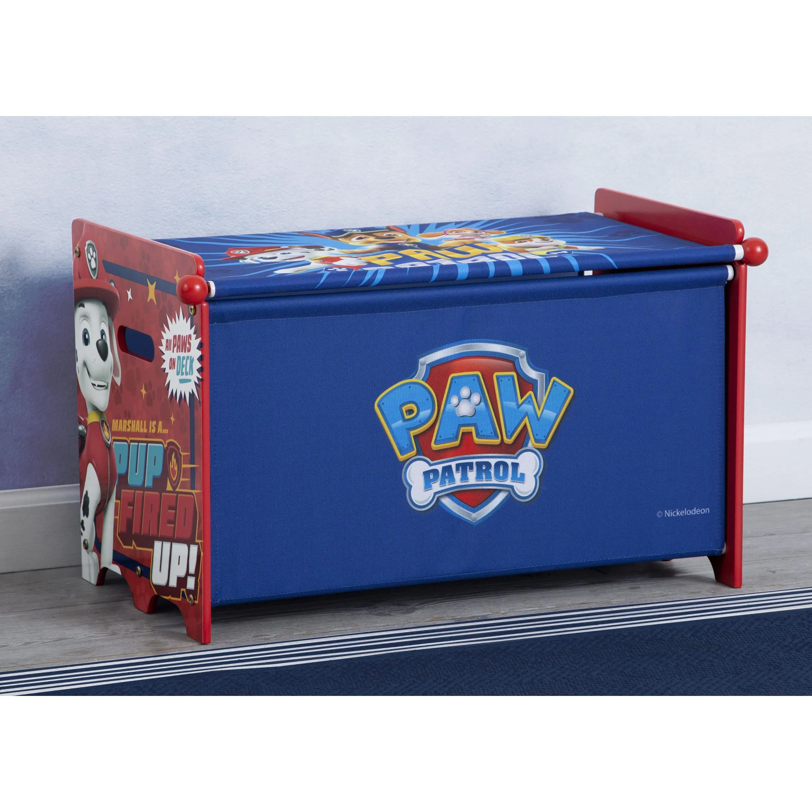 PAW Patrol Toy Box Toy Box with Retractable Fabric Top PAW Patrol Toy Box Toy Box with Retractable Fabric Top