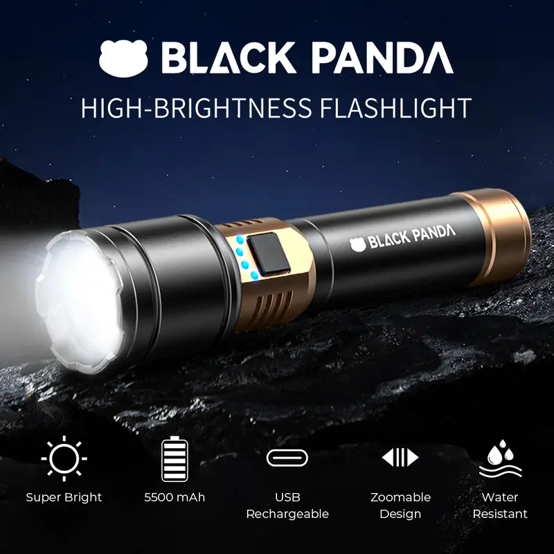 anker super bright tactical flashlight rechargeable 18650 battery included anker flashlight