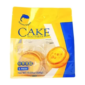 Egg Tarts Cake Snack, 6 Pieces Individually Wrapped 10.59oz, Egg Tarts Cake 300g